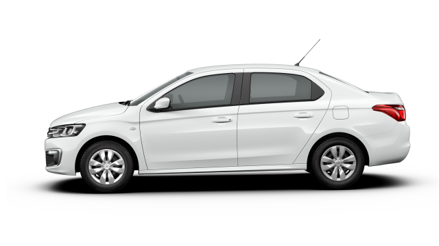 Citroën C-Elysée білого кольору, вигляд з лівого боку