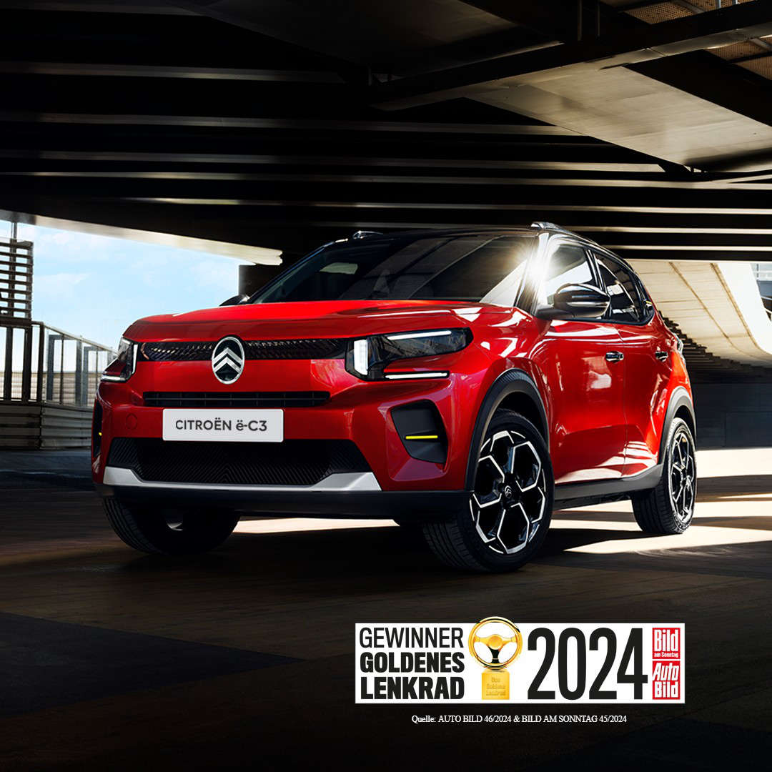 Новий CITROЁN ë-C3 — переможець премії «Золоте кермо 2024» в категорії «Автомобілі ціною до 25 000 євро»